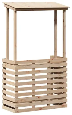 Image de vidaXL Bar de jardin avec toit 112,5x57x195,5 cm Pin massif