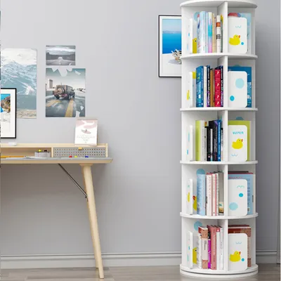 Produktbild von 360Home Regal Kinderbuchregal 360° drehbar bodenstehendes Bücherregal  5 Ebenen【BR334】