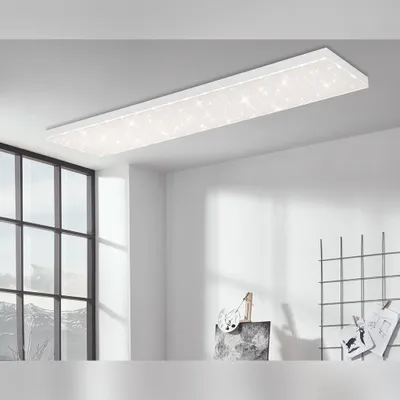 Obrázok produktu pre LED panel stmievateľný CCT 38W 3800 lm 3000- 6500 K VxŠxH 69x1195x295 mm Bezrámová biela s hviezdnou oblohou + diaľkové ovládanie