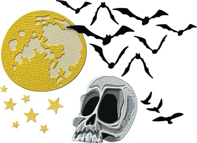 Produktbild von Sizzix Thinlits Stanzschablone "Moonlight Scare by Tim Holtz"
