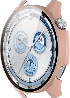 Immagine prodotto di Per Huawei Watch GT 5 46mm Custodia in plastica per orologio + vetro rigido protettivo rosa