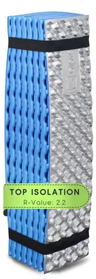 Image de Matelas de sol ultraléger - Imperméable - Isolant - Mousse IXPE - Compact et pliable - Surface de couchage : 186 × 56 × 2 cm - Matelas de camping