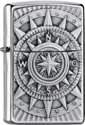 Produktbild von Zippo Feuerzeug Compass Emblem chrom Sturmfeuerzeug Benzin