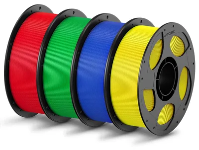 PLA-Filament 1,75 mm, 3D-Druckerfilament, 4 kg, Grün/Gelb