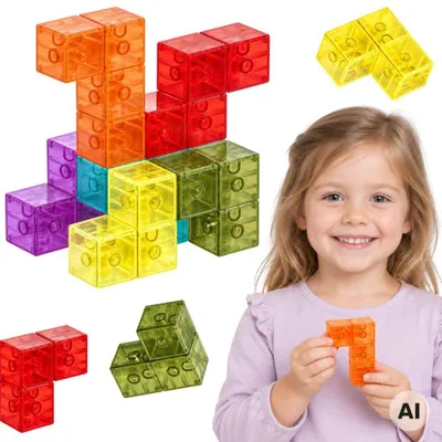 Productafbeelding van Woopie magnetische Tetris 3D-constructiepuzzel