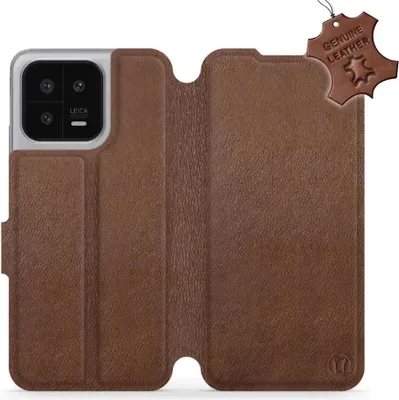 Produktbild von Echtleder Handyhülle für Xiaomi 13, Mobiwear Leather, Braun