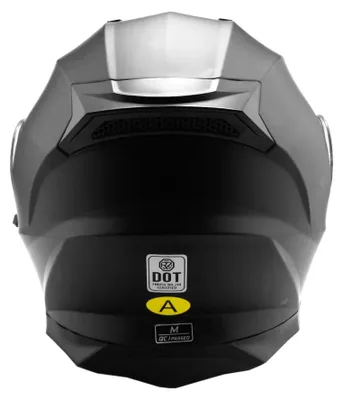Image de Casque intégral, DOT, design modulaire à visière rabattable, couleur noire mate, taille XL