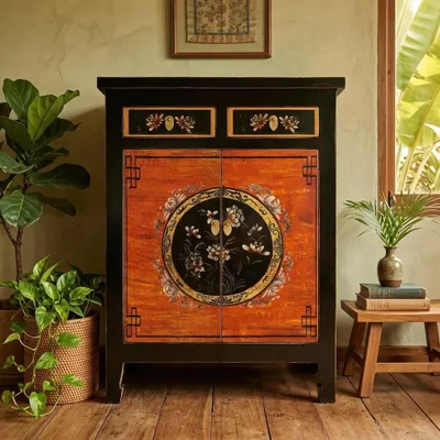 Productafbeelding van OPIUM OUTLET: Meubelkast, commode, buffet. Chinees, Aziatisch, Oosters design, volledig gemonteerd
