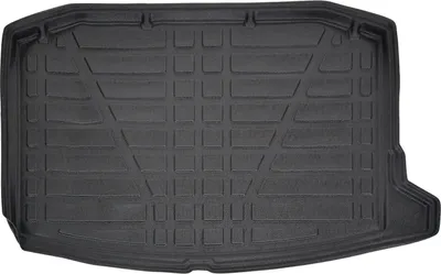 Image de Tapis De Coffre Sur Mesure Pour Seat Leon Depuis 2021 Hatchback, Noir, Antidérapant, Bord Haut, Toutes Saisons