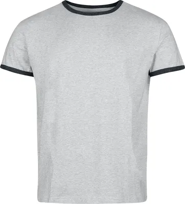 Produktbild von RED by EMP Herren graues Basic T-Shirt mit schwarzen Highlights L