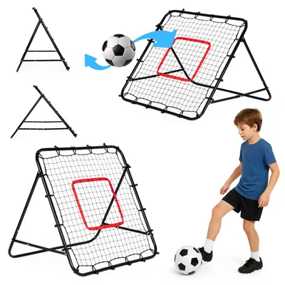 Zdjęcie produktu dla Rebounder do piłki nożnej trenażer piłkarski bramka do odbijania piłki 100x100 cm MOVEPRO
