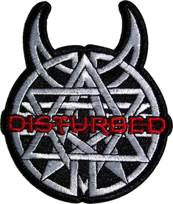 Produktbild von Disturbed - Logo - Aufnäher zum Aufbügeln RO13614 (Einheitsgröße) (Schwarz/Weiß/Rot)