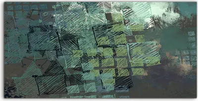 Produktbild von Coloray Acrylbild 120x60  Wandbild Acrylbilder Geometrisches Muster Modernes Kunst