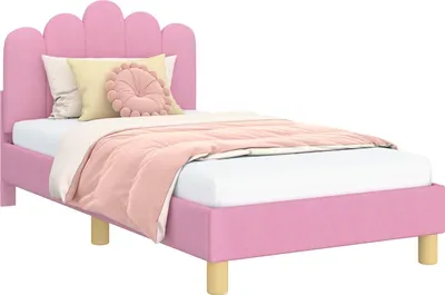Obrázok produktu pre vidaXL Detský rám postele s čelom ružový 80 x 160 cm látka