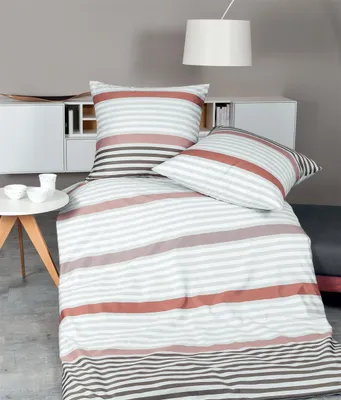 Produktbild von Janine Mako Satin Bettwäsche 3 teilig Bettbezug 240 x 220 cm Kopfkissenbezug 80 x 80 cm J. D. 87042-05 mauve puderrouge