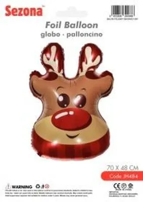 Image de Ballon de Noël « Renne » 70 x 48 cm - Sezona