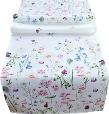 Produktbild von Tischläufer NORA Wiesenblumen Mitteldecke bunt Polyester 40 x 90 cm