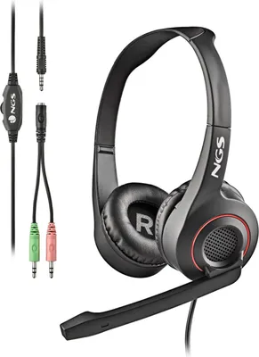 Produktbild von Ngs Gaming Wired Stereo Over-Ear Earpiece mit Mikrofon Schwarz für Xbox PlayStation PC