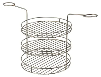 Produktbild von Tandoor Grillrost 3-stufig mit Rand aus Edelstahl Ø 29 cm