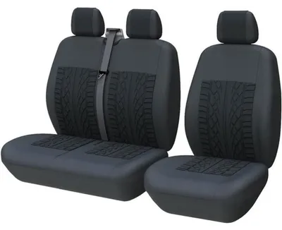 Productafbeelding van Famanu stoelhoezen voor bestelwagens, universeel, geschikt voor de meeste bestelwagens en vrachtwagens - Zwart