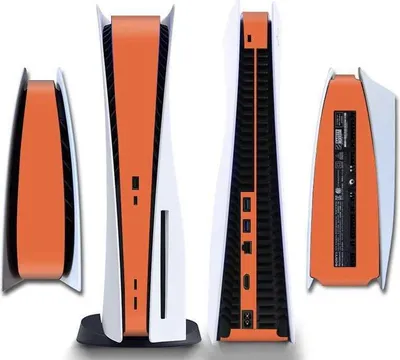 Produktbild von Konsolen-Aufkleberstreifen für PS5, PlayStation 5 – Performance-Gaming-Skin – Schutzzubehör – Orange