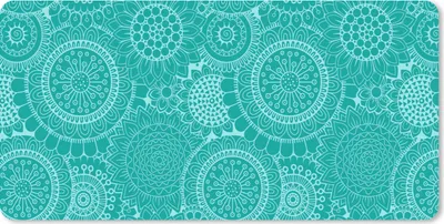 Produktbild von MuchoWow® Mauspad Mousepad Muster - Sonnenblumen - Mandala 60x30 cm - Mousepads - Maus Mat - Pad - Mausunterlage - Nachhaltig