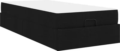 Immagine prodotto di Struttura letto con materasso 2 pcs Nero Tessuto