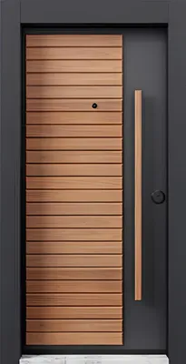 Immagine prodotto di Porta d'ingresso marrone Porte d'ingresso robuste Porte di sicurezza eleganti
