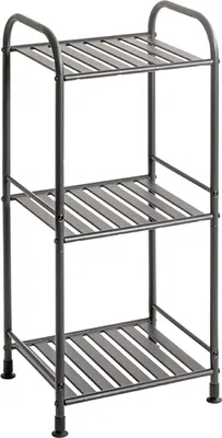 Produktbild von Regal >59823< 3 Ablagen, in anthrazit, Metall, Stahlrohr - 33x78x28cm (BxHxT)