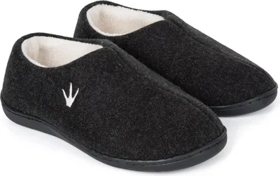Produktbild von Hausschuhe HEYO Damen Herren Warme Pantoffeln Gefüttert für Herbst Winter Memory Foam rutschfeste Gummisohle Schwarz 44/45