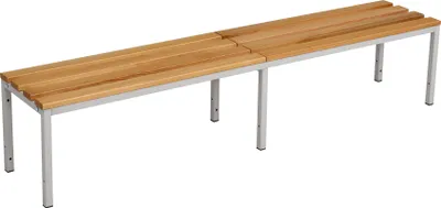 Produktbild von Furni24 Sitzbank für Umkleideräume BxHxT: 200x42x40 cm, Umkleidesitzbank, Umkleidebank, Garderobenbank, Sportbank, Bank mit Echtholz für Fitnessstudio