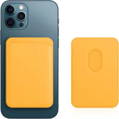 Immagine prodotto di Custodia in pelle per iPhone 12 Magsafe, attacco magnetico - giallo