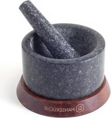 Image de Maillet en granit avec revêtement antidérapant, 15 cm, socle en bois