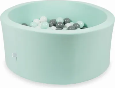 Immagine prodotto di Piscina secca alla menta 90x40 con 300 palline: Bianco, grigio, menta chiara
