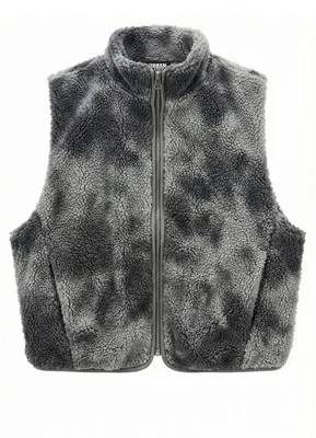 Image de Urban Classics - Gilet femme imprimé en sherpa, couleur gris, taille M