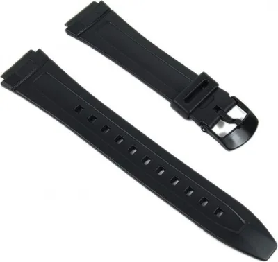 Produktbild von Casio Collection Uhrenarmband 18mm | Resin schwarz | AW-80 | AW-82