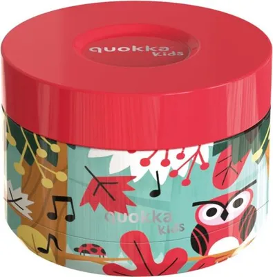 Image de Quokka Kids Whim, Récipient alimentaire en acier inoxydable Grove Birds, 360ml, 40095