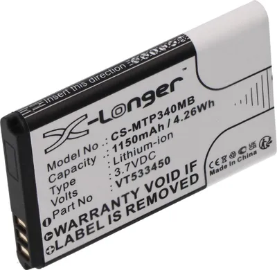 Obrázek produktu pro Baterie vhodná pro chůvičky Motorola Ease 34, Ease 35, Ease 44, nahrazuje baterii Motorola VT533450, 3,7 V 1150 mAh