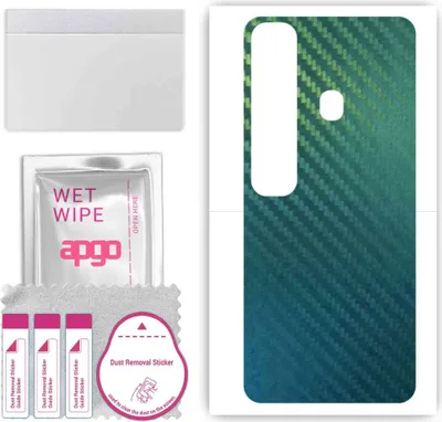 Produktbild von apgo Rückseite Schutzfolie, Skin, kompatibel mit Tecno Spark 7 Pro, Hinten Displayschutzfolie aus Vinylfolie, kratzfest, einfache Montage - Kohlenstoff-Chamäleon CAKA1