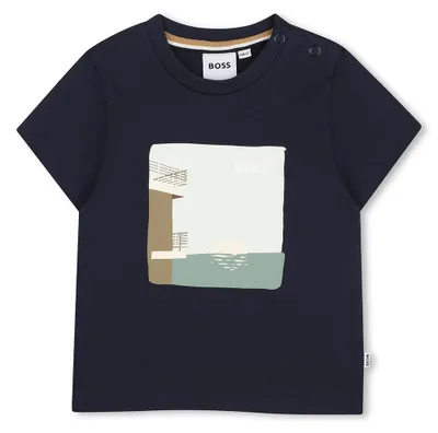 Produktbild von Boss T-Shirt Baby Boys, Blau, blau, 80 – Größe 12 Monate