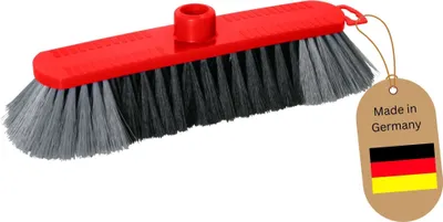Produktbild von Novaliv Zimmerbesen 30 cm FEINE KUNSTBORSTEN Kehrbesen Rot Saalbesen - OHNE Stiel NUR Besenkopf - Saalbesen mit Gewinde für 22mm Besenstiele geeignet - Spinnwebenbesen Zimmerbesen Magic Broom