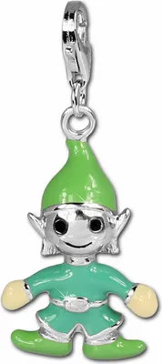 Produktbild von SilberDream Charm Armband Anhänger Zwerg bunt 925er Silber Emaille FC601