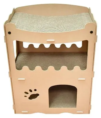 Produktbild von Katzenhaus – nachhaltiges Spielhaus für Katzen – Karton-Kratzmöbel für Katzen