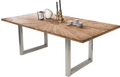 Produktbild von SIT Möbel Esstisch 160x90 cm | Tischplatte recyceltes Teak natur | Gestell Metall antiksilbern | B 160 x T 90 x H 78 cm | 15500-40 | Serie TABLES & CO