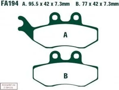 Produktbild von EBC Brakes Bremsbeläge Satz Bremsklötze für MALAGUTI MOTORCYCLES MADISON SFA194HH