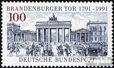 Produktbild von Briefmarken BRD (BR.Deutschland) 1991 Mi 1492 (kompl.Ausgabe) postfrisch 200 Jahre Brandenburger Tor