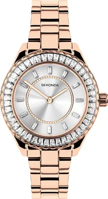 Produktbild von Sekonda Margot Damenuhr Roségold-Silber Edelstahl Mineralglas Wasserdicht