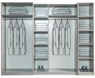 Produktbild von Designer Kleiderschrank Schlafzimmer Schränke Stil Holzmöbel