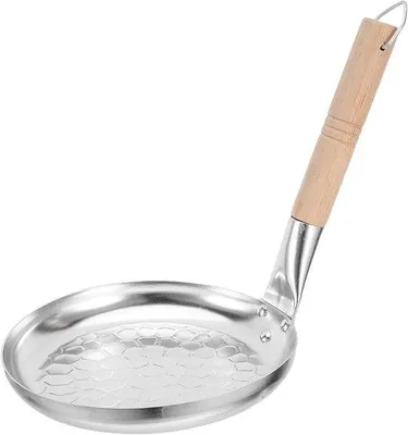 Productafbeelding van Koekenpan - Eierpan Grillpan - Ontbijt Bereiden - Antiaanbaklaag - 20 cm - Zilver