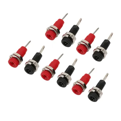 Image de 2mm Banana Socket,Panel Mount Binding Post,2mm Banana Panel Socket,Banana Plug Connector,Banana Jack Socket Adapter,Banana Plug Jack Socket Binding Post